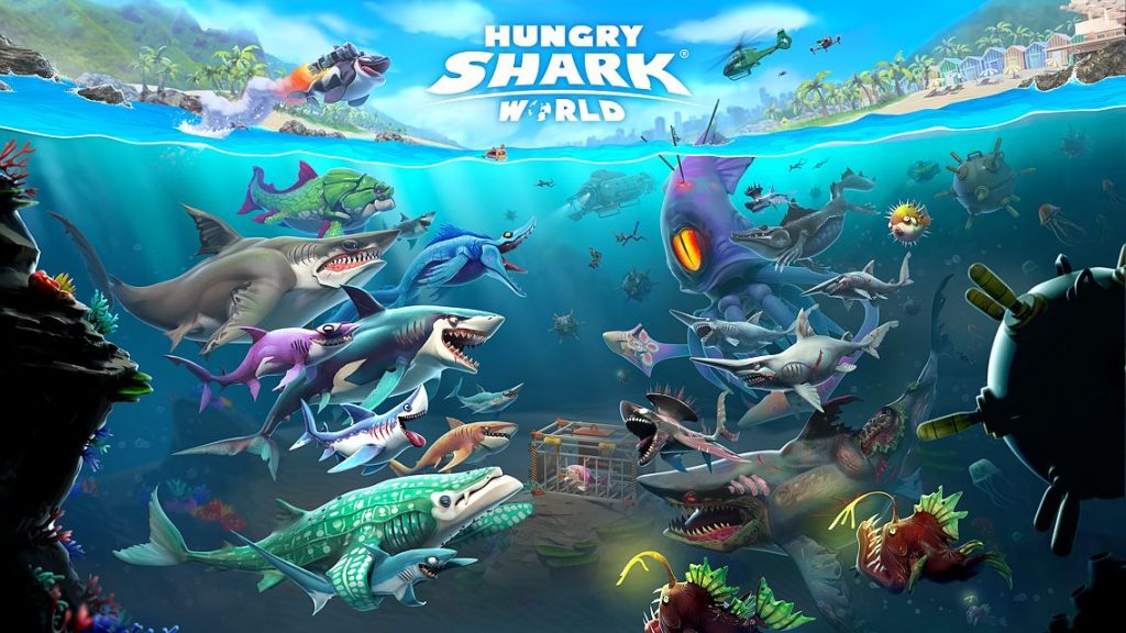 Hack Hungry Shark World Mod Full tiền