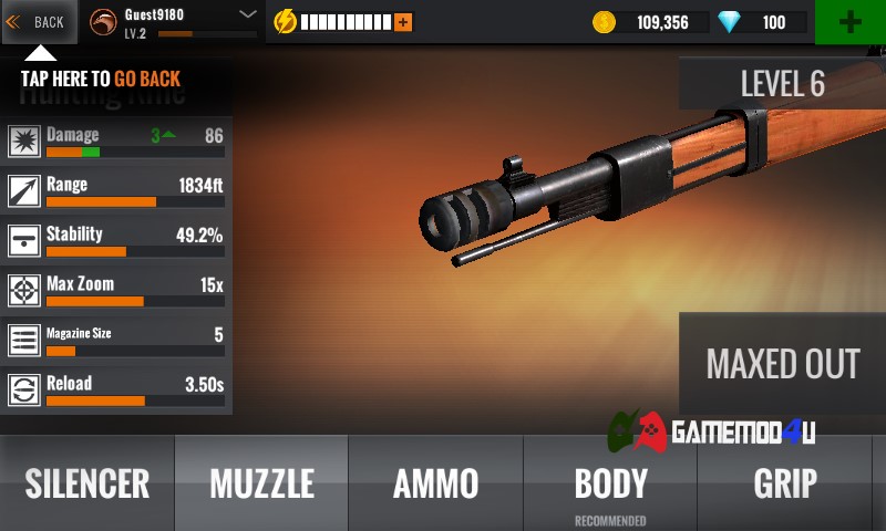 Hình ảnh tựa game bắn súng Sniper 3D Assassin mod full tiền