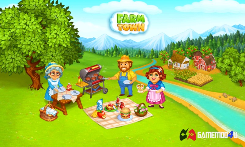 Farm Town Happy farming Day Hack Full tiền