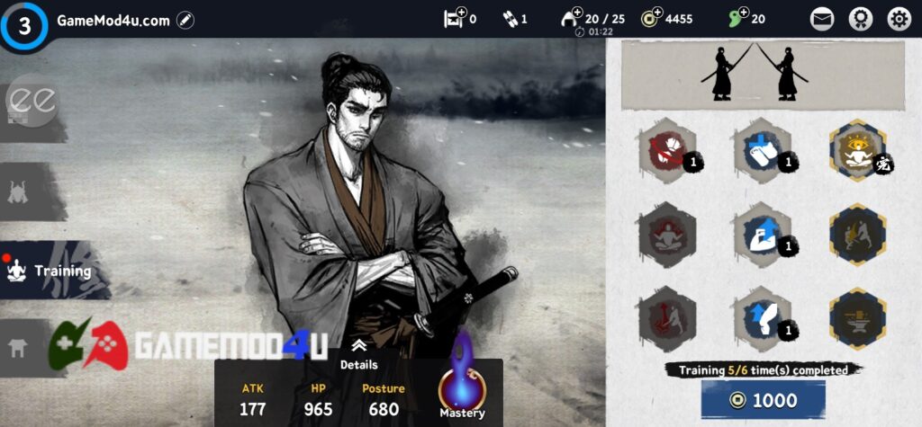 Trò chơi Ronin The Last Samurai mod menu có nhiều tính năng hấp dẫn