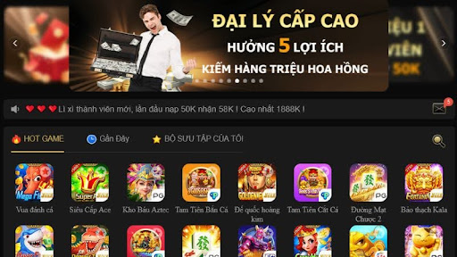 Đăng ký làm đại lý cấp 1 của cổng game GameBET có cơ hội nhận nhiều phần quà giá trị lớn